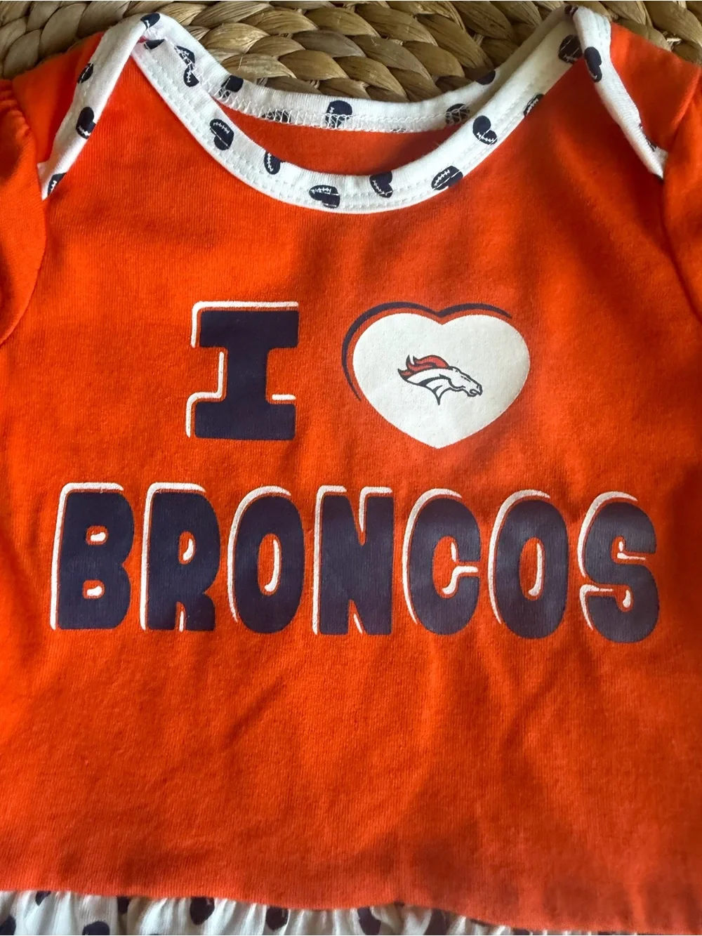 NFL Broncos Baby Girl Set